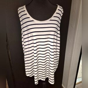 Old Navy Blue and White Striped Tank Top Sleeveless XL